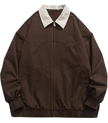 Y2K Corduroy Jacket Women Men Casual Vintage Zip Up Trucker